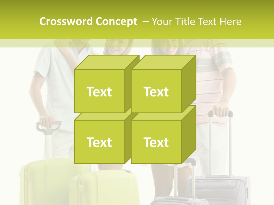 Bag Smiling Tourist PowerPoint Template