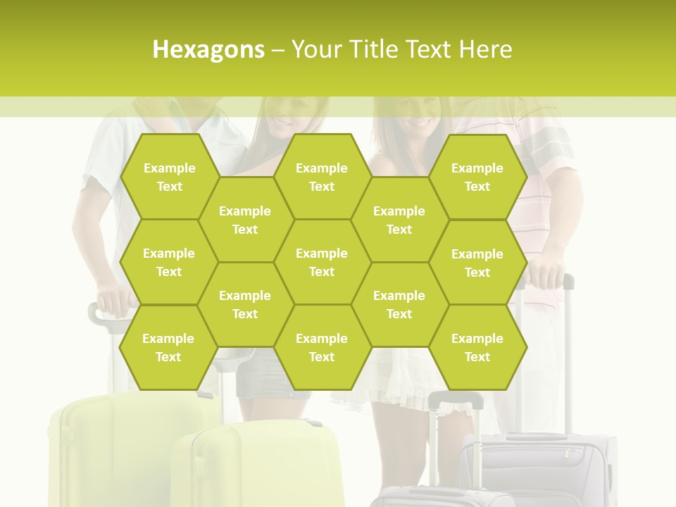 Bag Smiling Tourist PowerPoint Template