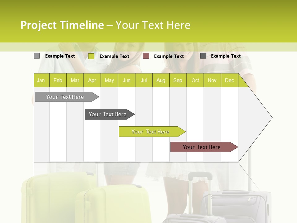 Bag Smiling Tourist PowerPoint Template