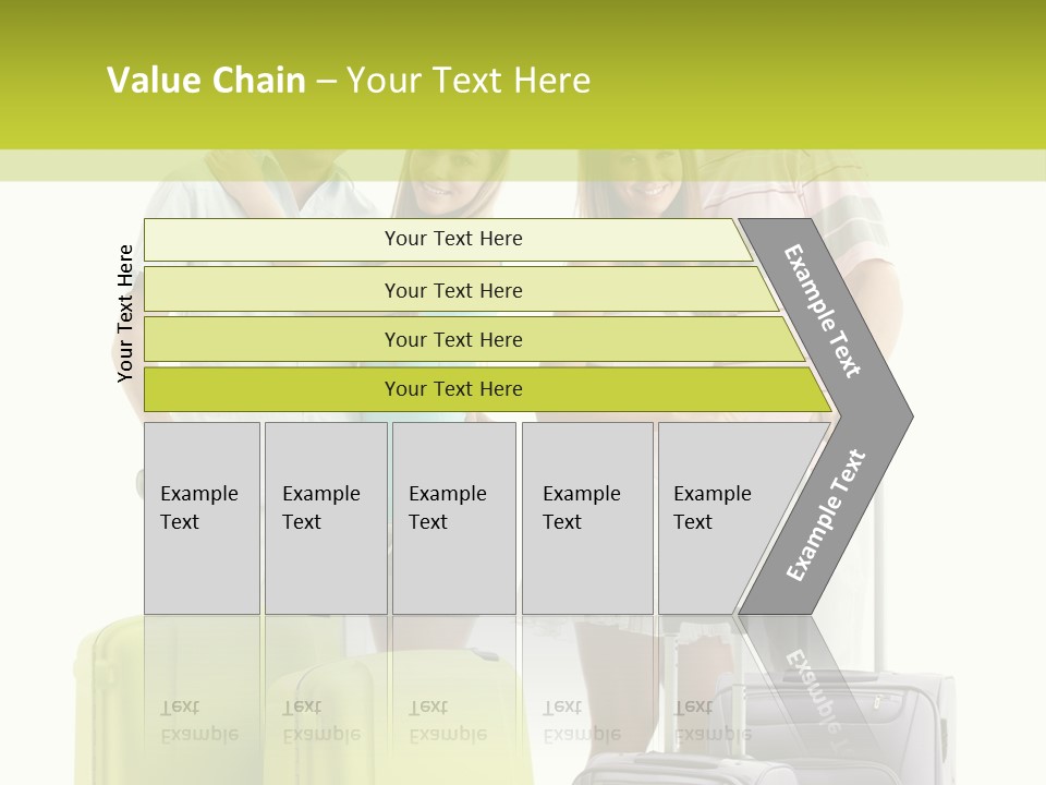 Bag Smiling Tourist PowerPoint Template