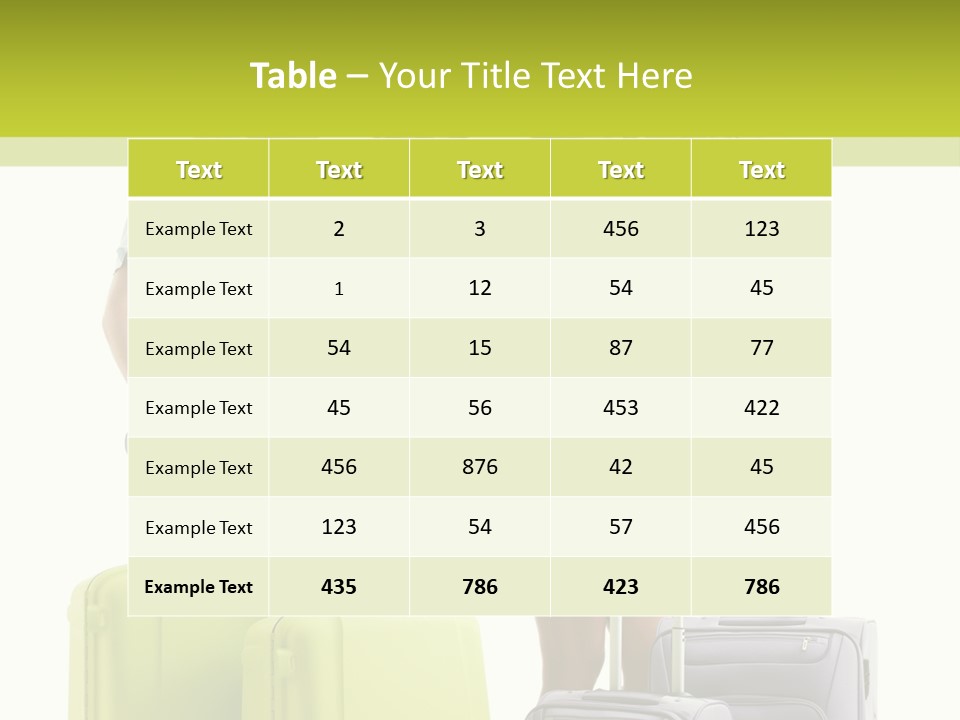 Bag Smiling Tourist PowerPoint Template