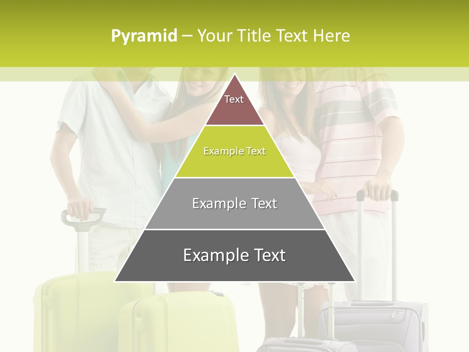 Bag Smiling Tourist PowerPoint Template