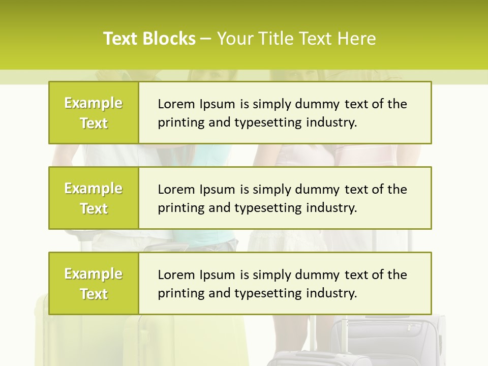 Bag Smiling Tourist PowerPoint Template