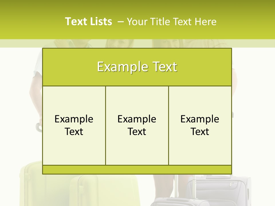 Bag Smiling Tourist PowerPoint Template