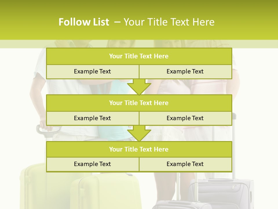 Bag Smiling Tourist PowerPoint Template