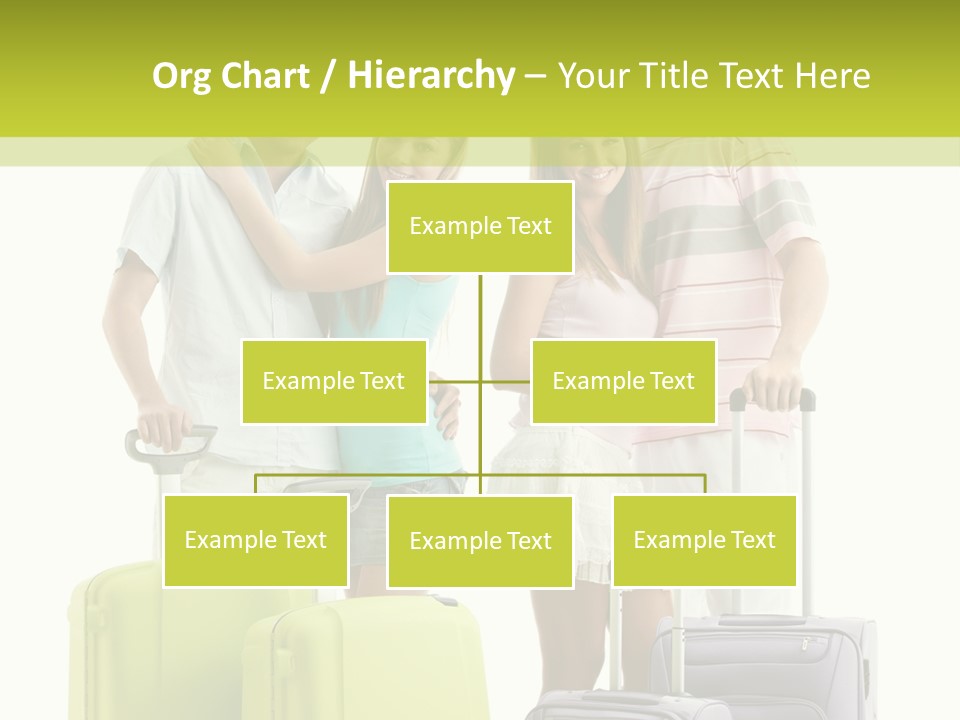 Bag Smiling Tourist PowerPoint Template