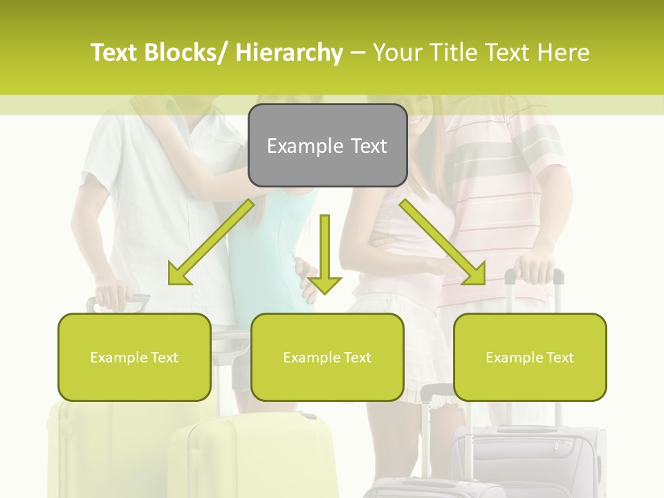 Bag Smiling Tourist PowerPoint Template