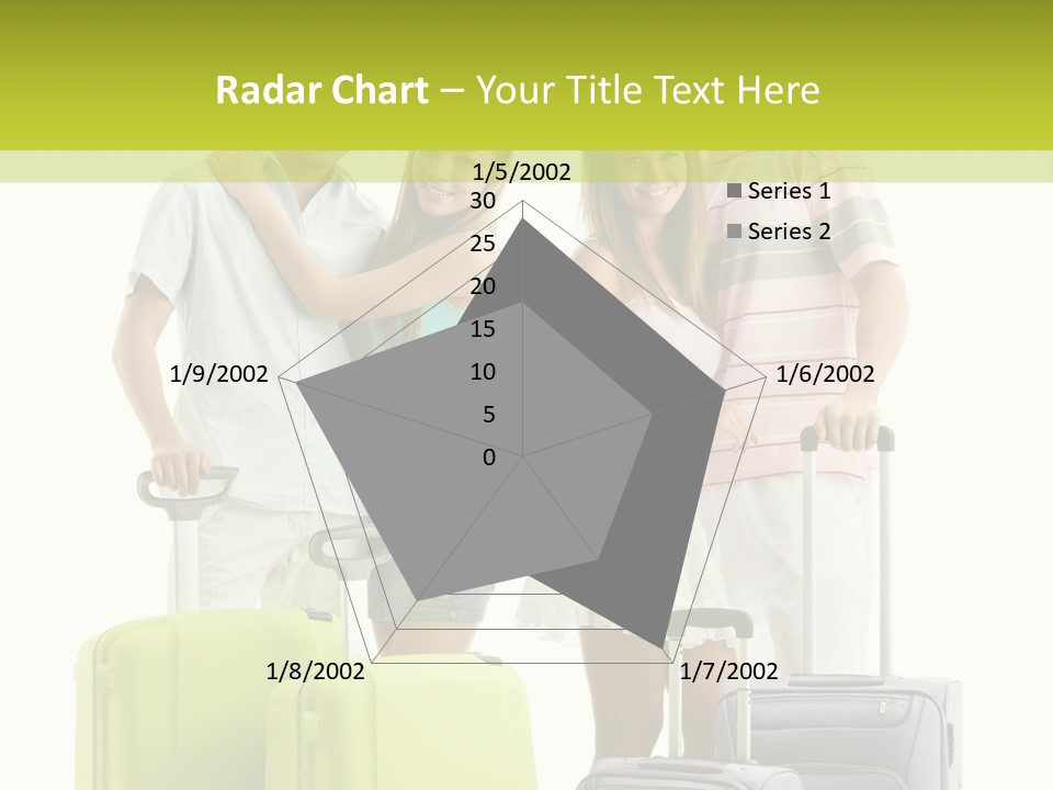 Bag Smiling Tourist PowerPoint Template