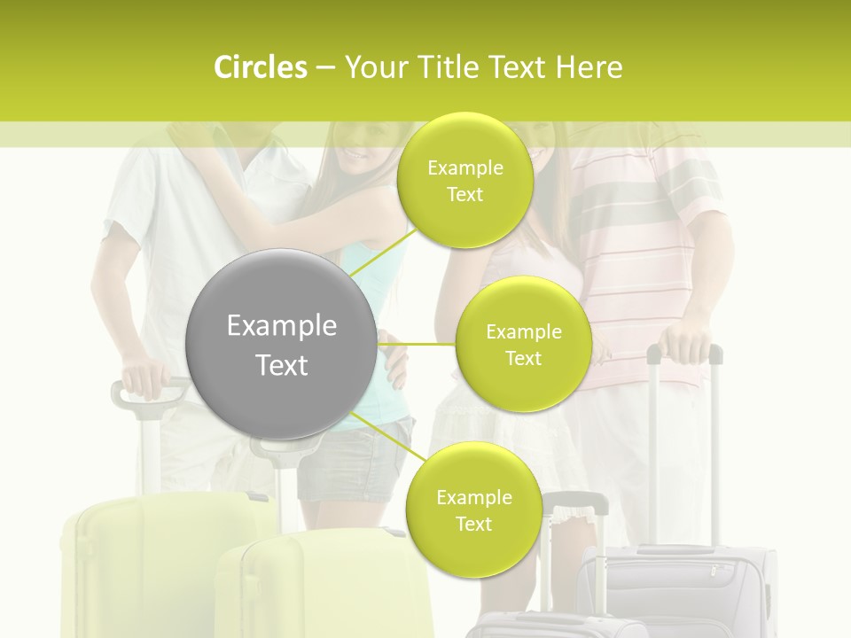 Bag Smiling Tourist PowerPoint Template