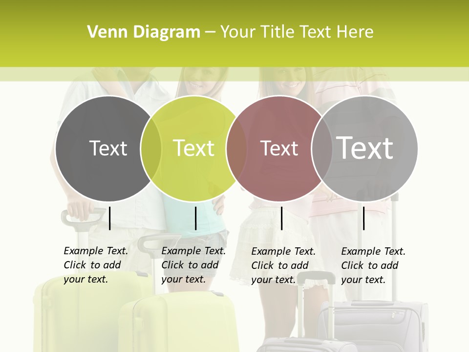 Bag Smiling Tourist PowerPoint Template