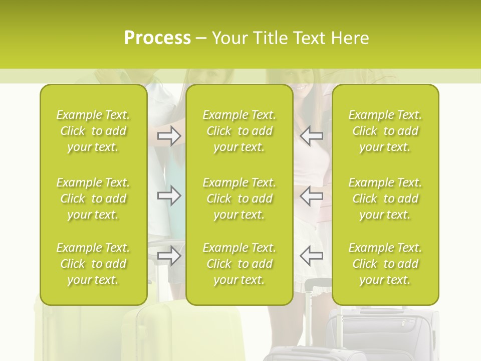 Bag Smiling Tourist PowerPoint Template