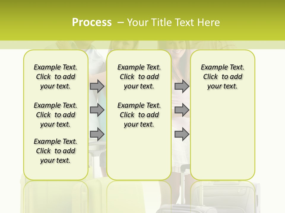 Bag Smiling Tourist PowerPoint Template