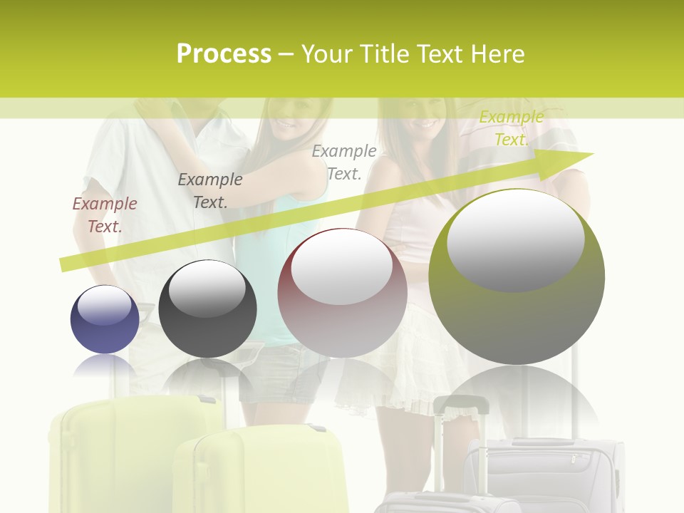 Bag Smiling Tourist PowerPoint Template