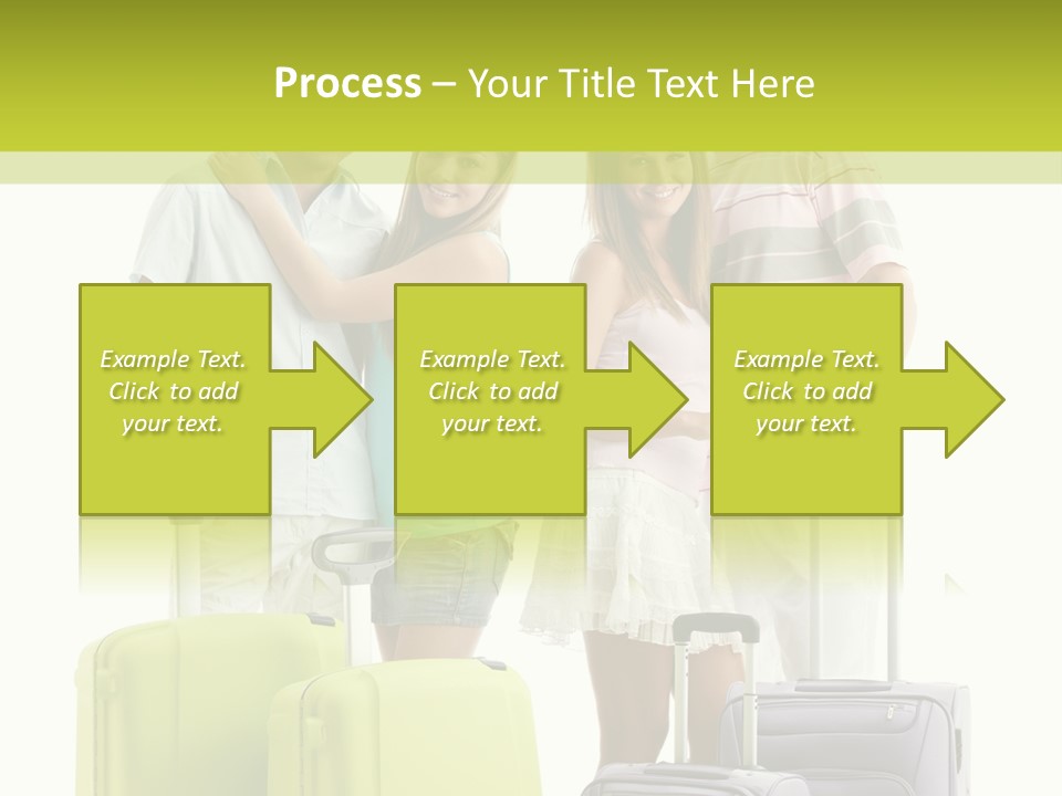 Bag Smiling Tourist PowerPoint Template