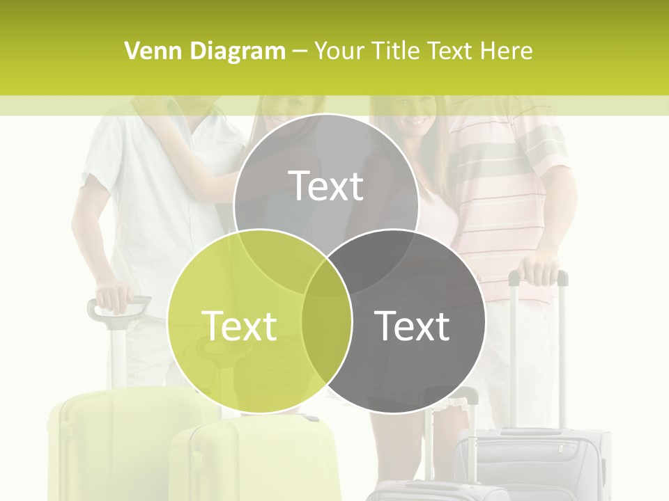 Bag Smiling Tourist PowerPoint Template