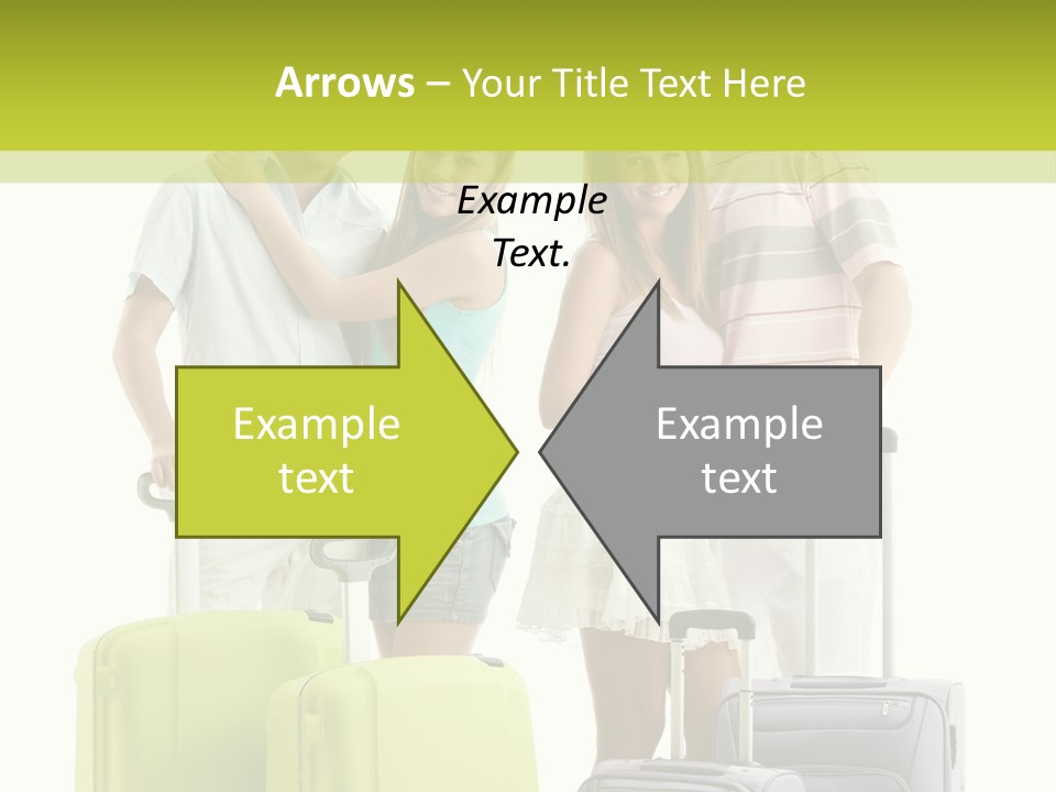 Bag Smiling Tourist PowerPoint Template