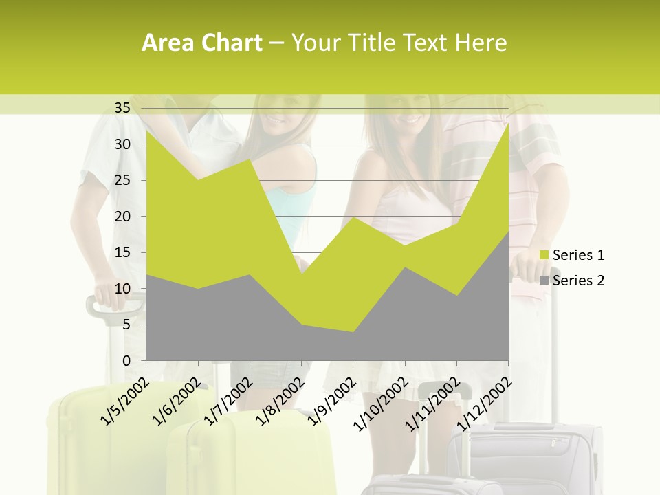 Bag Smiling Tourist PowerPoint Template