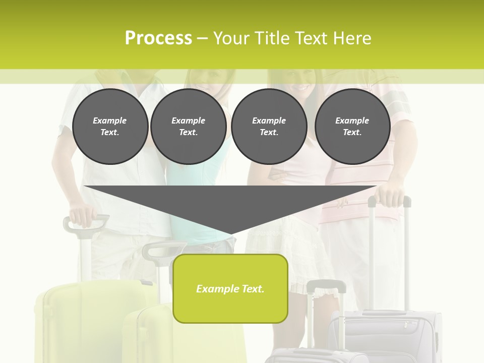 Bag Smiling Tourist PowerPoint Template