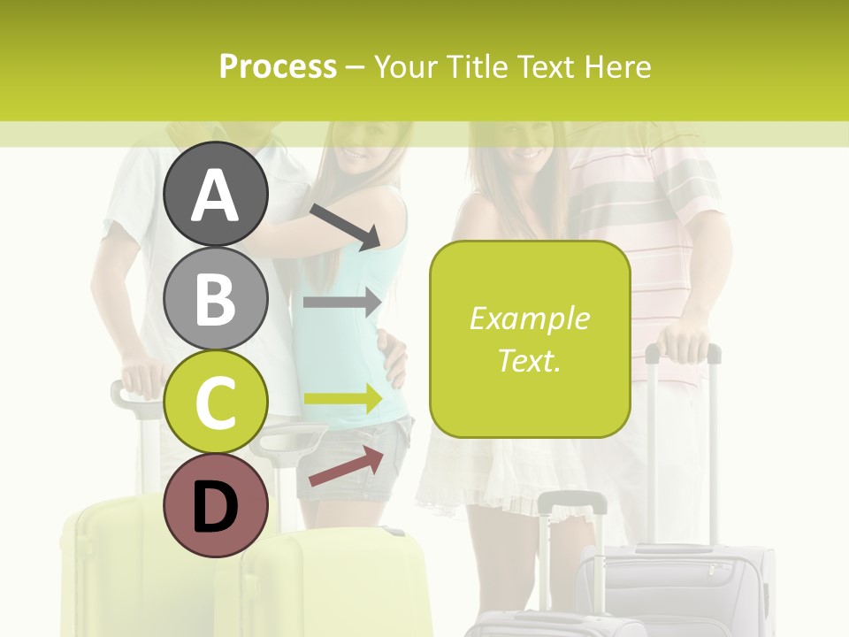 Bag Smiling Tourist PowerPoint Template