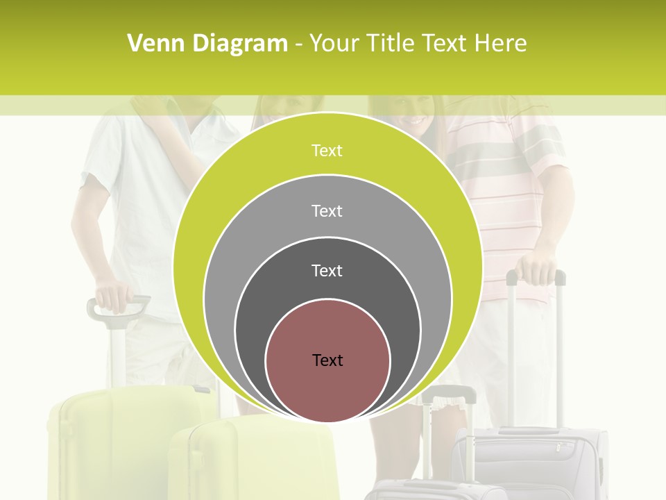 Bag Smiling Tourist PowerPoint Template