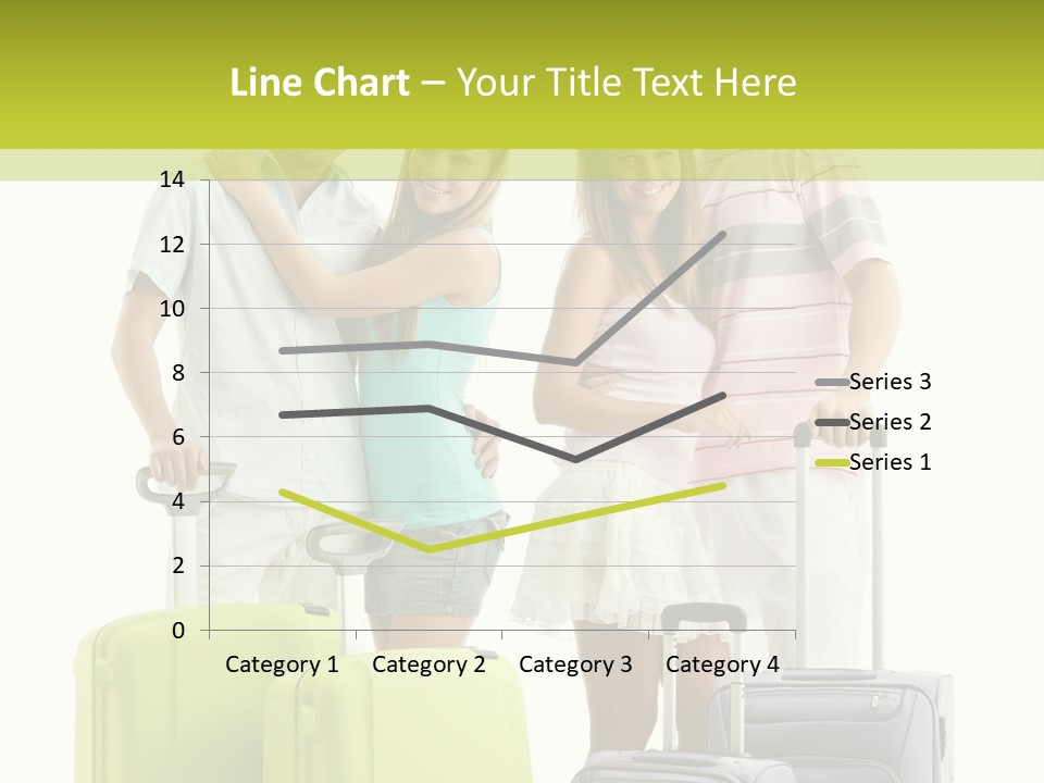 Bag Smiling Tourist PowerPoint Template
