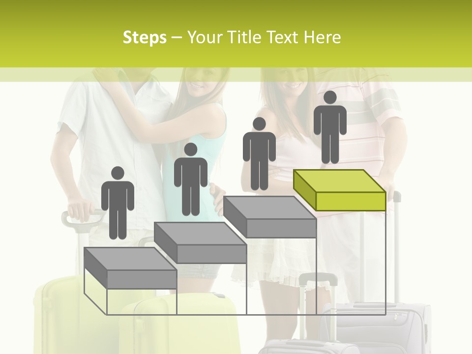 Bag Smiling Tourist PowerPoint Template