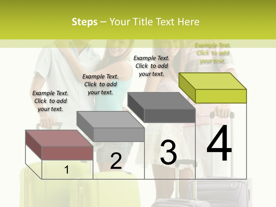 Bag Smiling Tourist PowerPoint Template