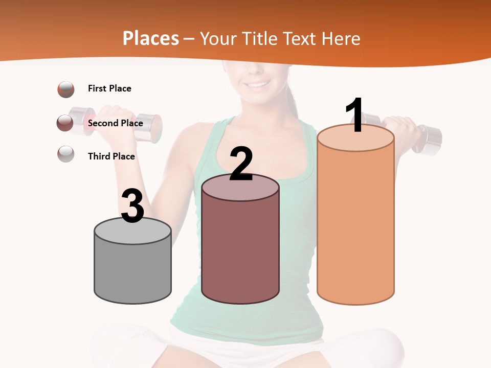 Female Bodybuilding Body PowerPoint Template