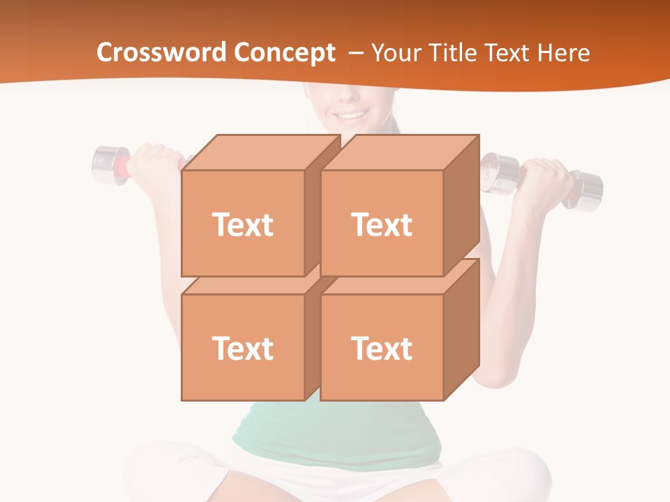 Female Bodybuilding Body PowerPoint Template