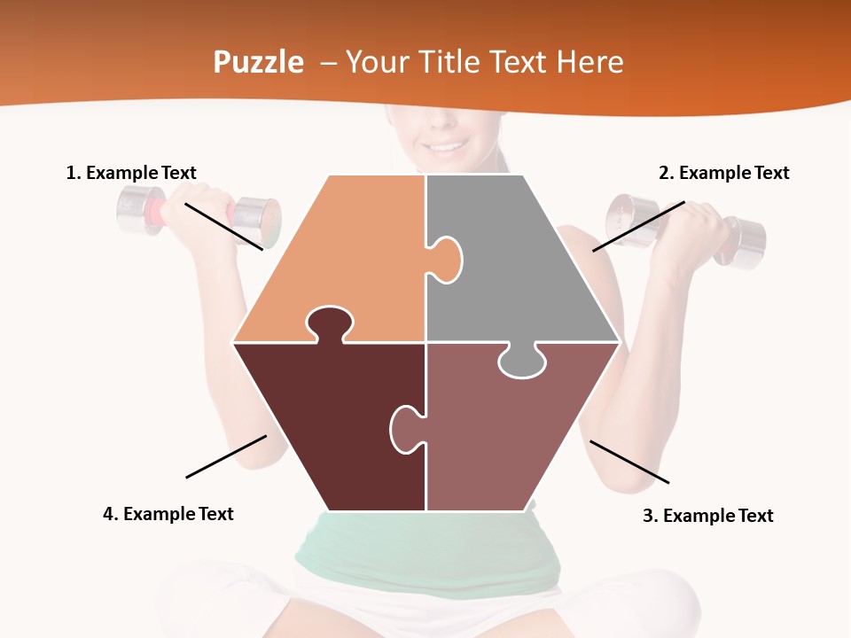 Female Bodybuilding Body PowerPoint Template