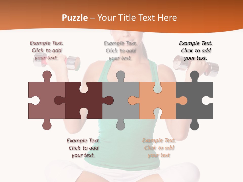 Female Bodybuilding Body PowerPoint Template