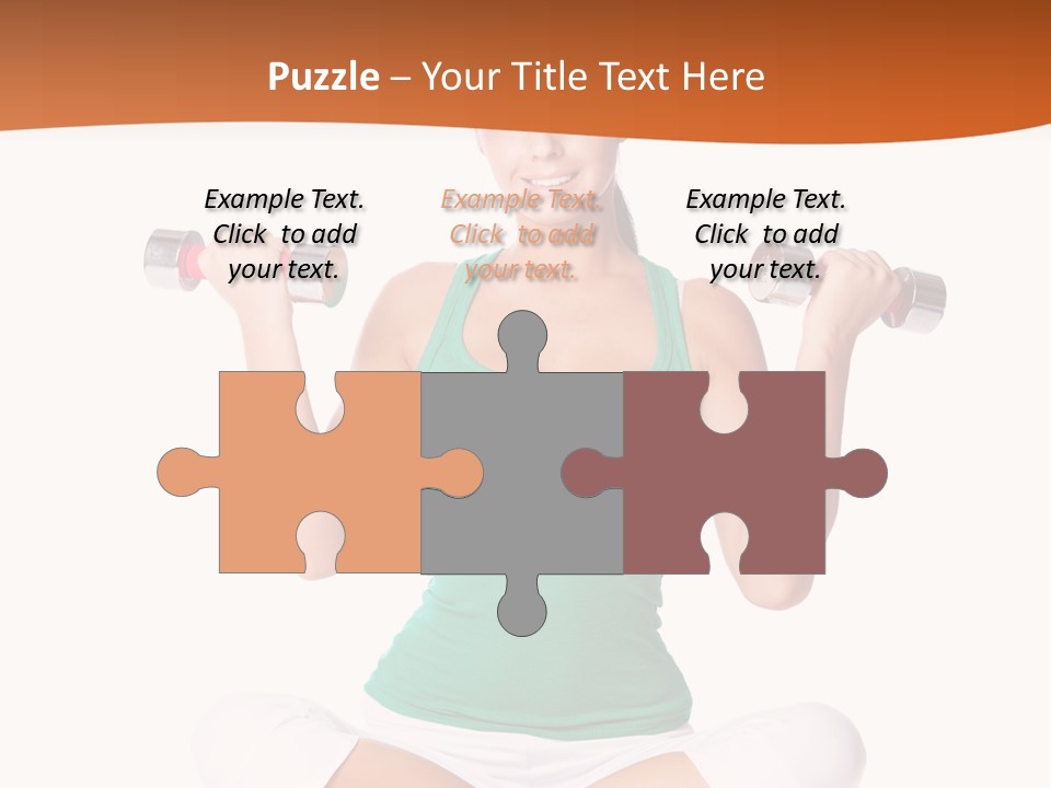 Female Bodybuilding Body PowerPoint Template