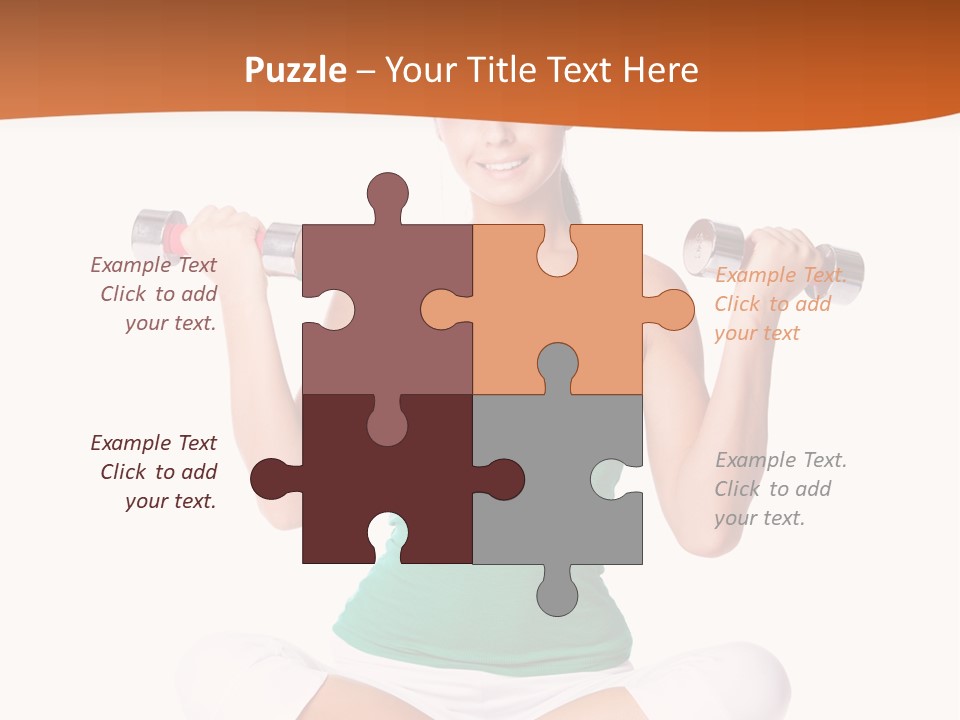 Female Bodybuilding Body PowerPoint Template