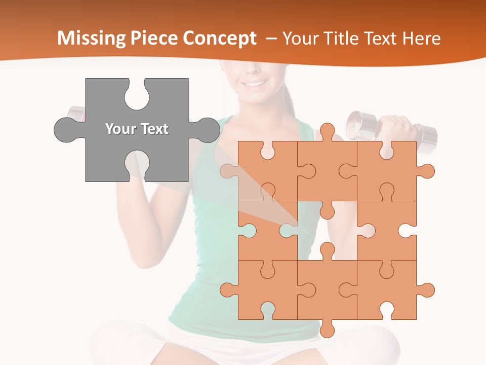 Female Bodybuilding Body PowerPoint Template