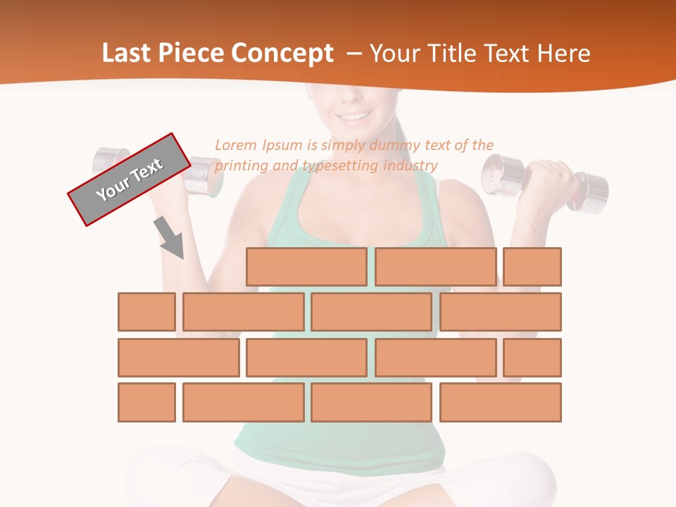 Female Bodybuilding Body PowerPoint Template