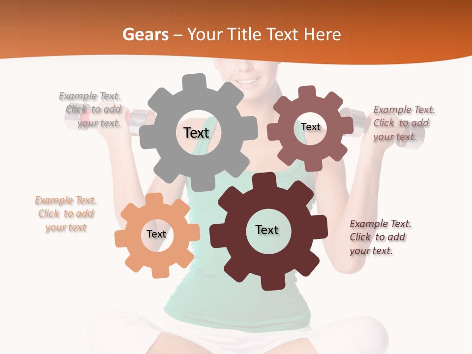 Female Bodybuilding Body PowerPoint Template