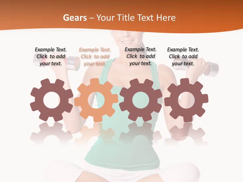 Female Bodybuilding Body PowerPoint Template