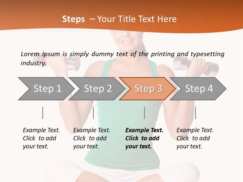 Female Bodybuilding Body PowerPoint Template