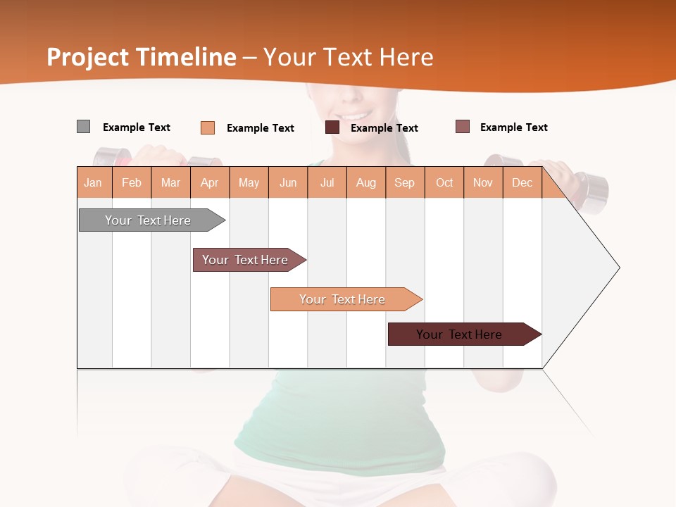 Female Bodybuilding Body PowerPoint Template
