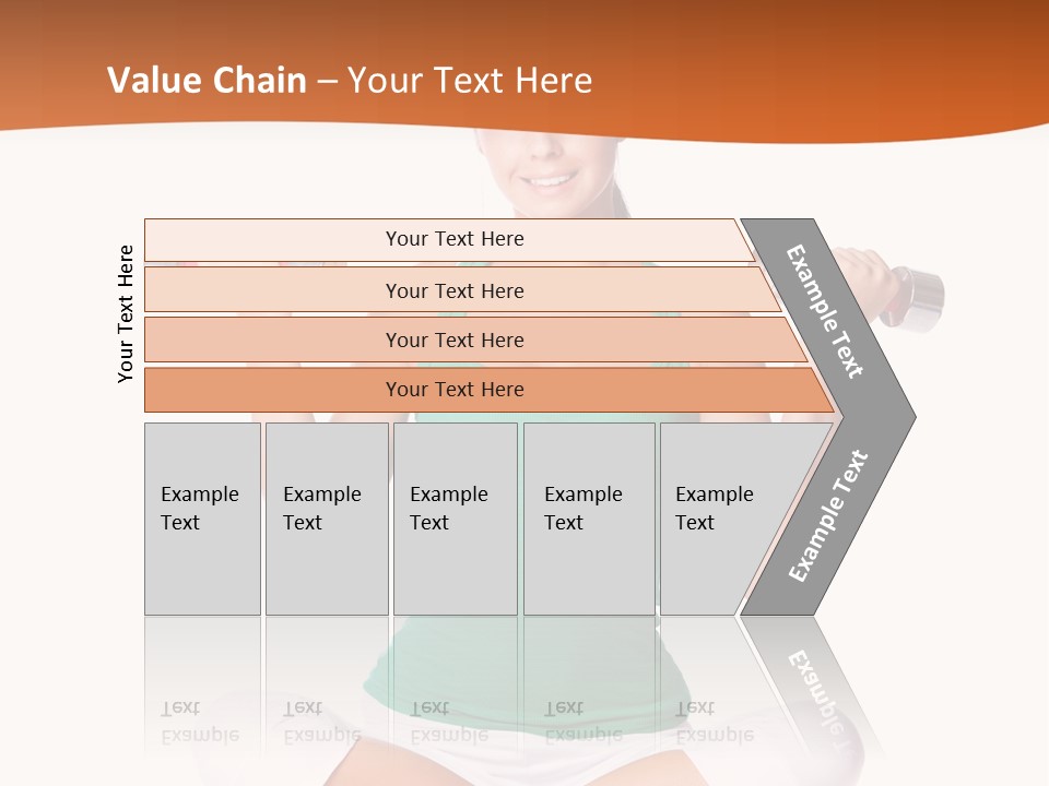 Female Bodybuilding Body PowerPoint Template