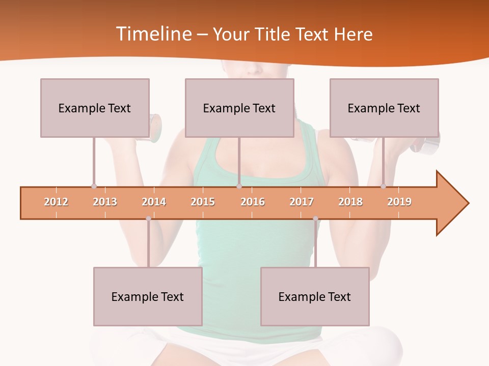 Female Bodybuilding Body PowerPoint Template
