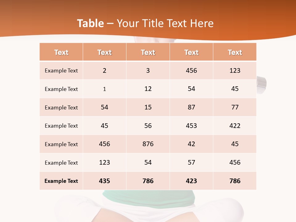 Female Bodybuilding Body PowerPoint Template