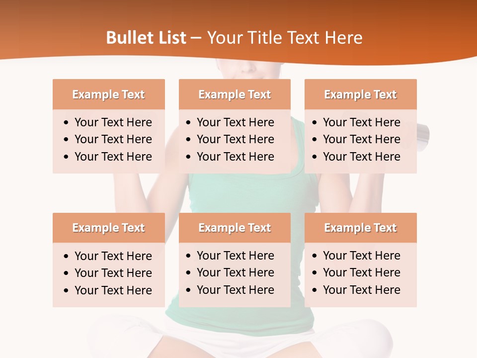 Female Bodybuilding Body PowerPoint Template