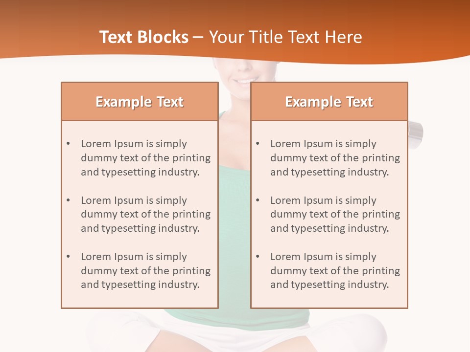 Female Bodybuilding Body PowerPoint Template