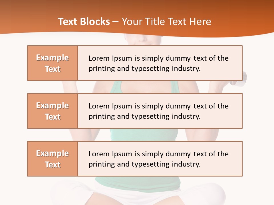Female Bodybuilding Body PowerPoint Template