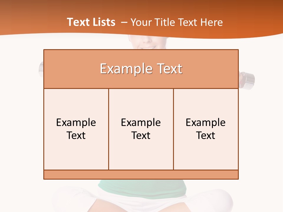 Female Bodybuilding Body PowerPoint Template