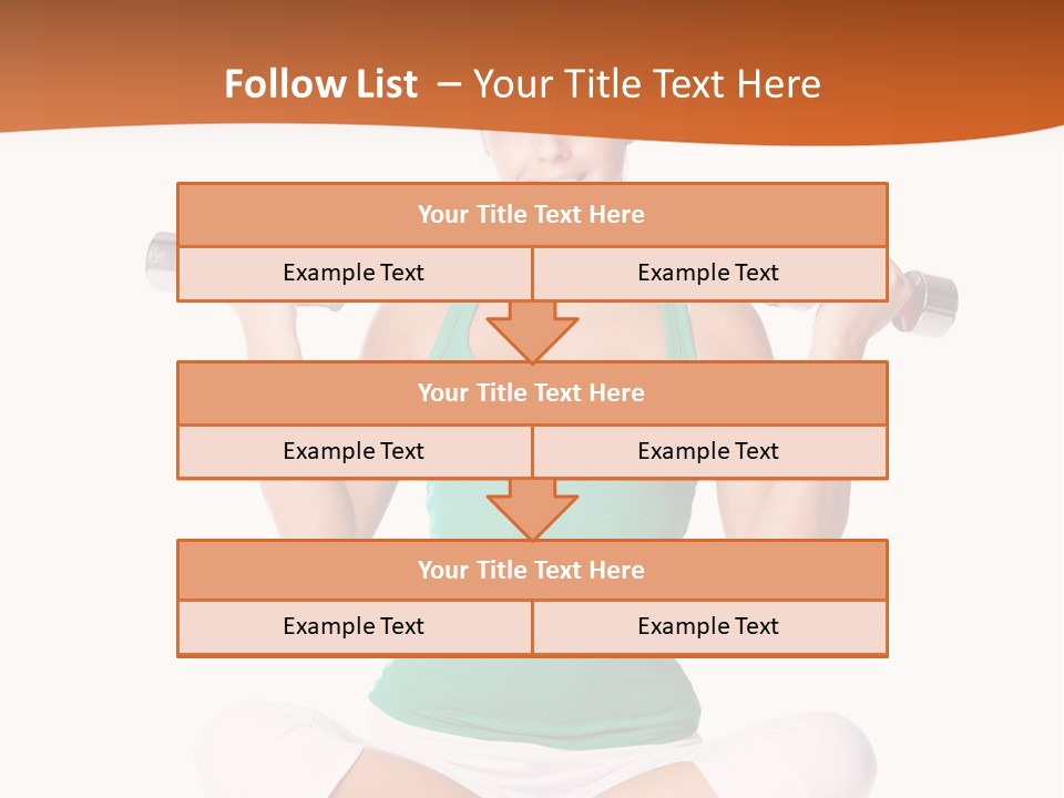 Female Bodybuilding Body PowerPoint Template