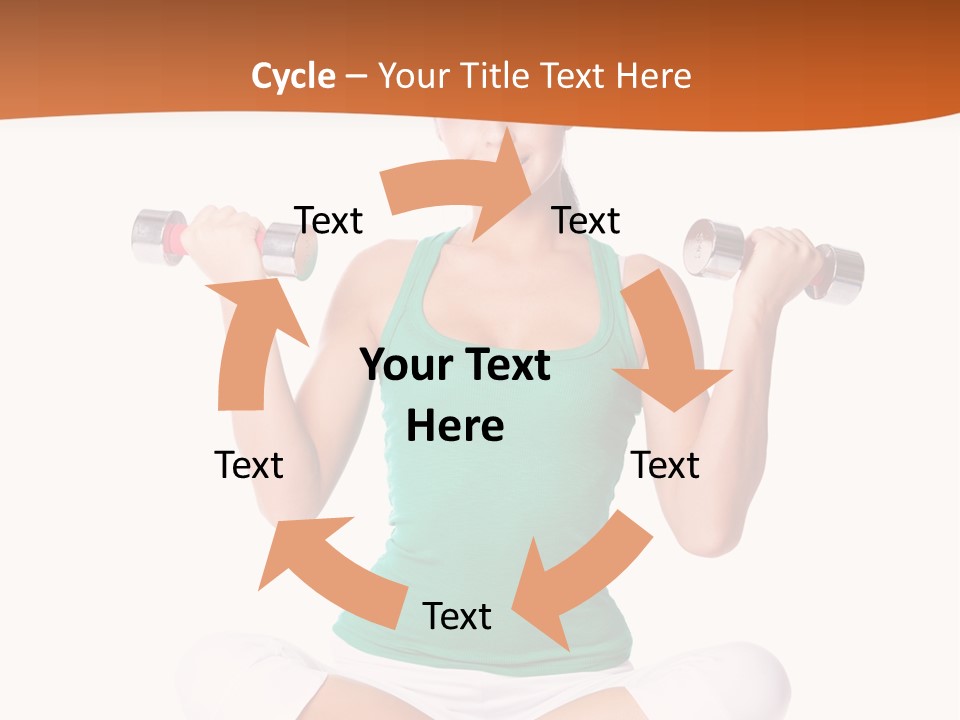 Female Bodybuilding Body PowerPoint Template