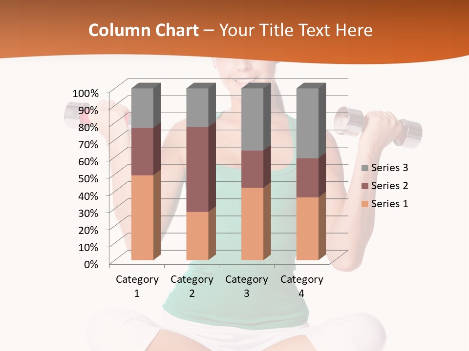 Female Bodybuilding Body PowerPoint Template