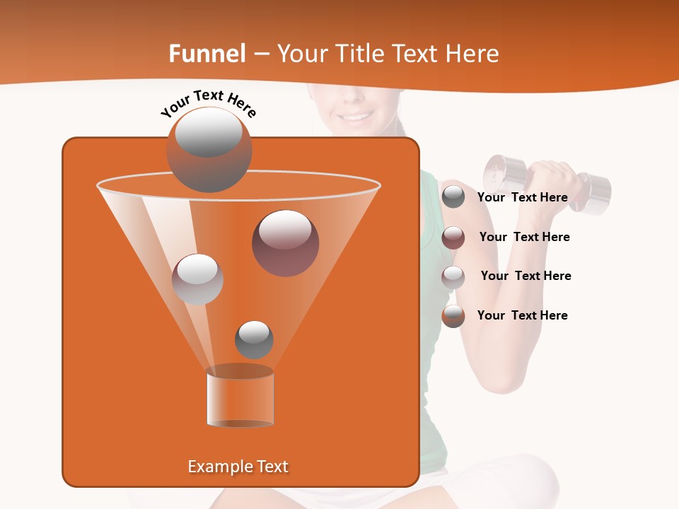 Female Bodybuilding Body PowerPoint Template